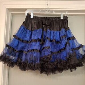 Blue & Black Petticoat Skirt